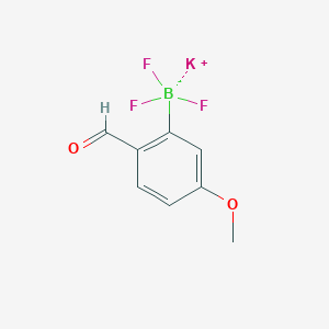 molecular formula C8H7BF3KO2 B13462225 Potassium trifluoro(2-formyl-5-methoxyphenyl)borate 