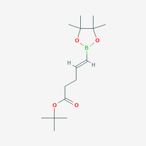 molecular formula C15H27BO4 B13462235 tert-butyl (4E)-5-(4,4,5,5-tetramethyl-1,3,2-dioxaborolan-2-yl)pent-4-enoate 