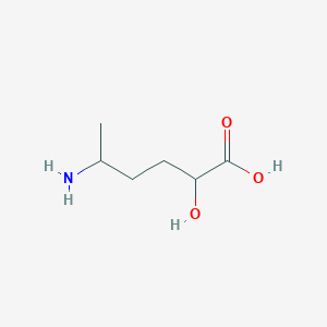 molecular formula C6H13NO3 B13462243 5-Amino-2-hydroxyhexanoic acid CAS No. 89584-49-6