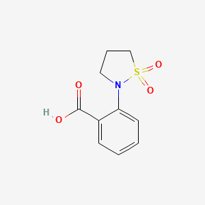 molecular formula C10H11NO4S B13462262 2-(1,1-Dioxidoisothiazolidin-2-yl)benzoic acid CAS No. 138099-40-8