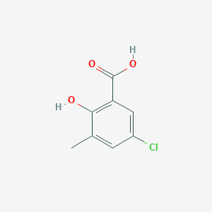 molecular formula C8H7ClO3 B1346227 5-Chloro-2-hydroxy-3-methylbenzoic acid CAS No. 4386-40-7