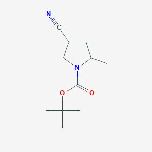 molecular formula C11H18N2O2 B13462270 (2S,4S)-1-Boc-4-cyano-2-methylpyrrolidine 