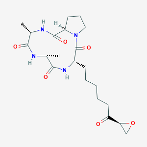 molecular formula C₂₁H₃₂N₄O₆ B134623 HC Toxin CAS No. 83209-65-8