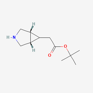 molecular formula C11H19NO2 B13462320 tert-butyl 2-[(1R,5S,6R)-3-azabicyclo[3.1.0]hexan-6-yl]acetate 