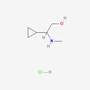 molecular formula C6H14ClNO B13462326 2-Cyclopropyl-2-(methylamino)ethan-1-ol hydrochloride 