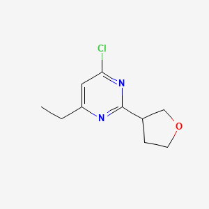 molecular formula C10H13ClN2O B13462355 4-Chloro-6-ethyl-2-(oxolan-3-yl)pyrimidine 
