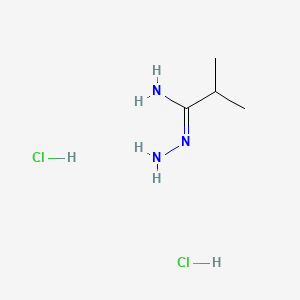 molecular formula C4H13Cl2N3 B13462364 N'-amino-2-methylpropanimidamide dihydrochloride CAS No. 2913587-32-1