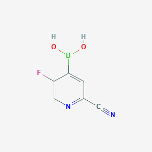 molecular formula C6H4BFN2O2 B13462405 (2-Cyano-5-fluoropyridin-4-yl)boronic acid 