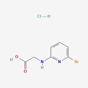 molecular formula C7H8BrClN2O2 B13462407 2-[(6-Bromopyridin-2-yl)amino]acetic acid hydrochloride 