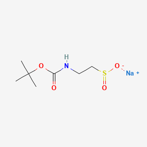 molecular formula C7H14NNaO4S B13462414 Sodium2-{[(tert-butoxy)carbonyl]amino}ethane-1-sulfinate 