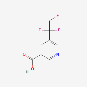 molecular formula C8H6F3NO2 B13462424 5-(1,1,2-Trifluoroethyl)pyridine-3-carboxylicacid CAS No. 2913278-65-4