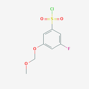 molecular formula C8H8ClFO4S B13462434 3-Fluoro-5-(methoxymethoxy)benzene-1-sulfonyl chloride 