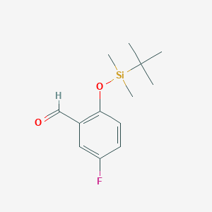 molecular formula C13H19FO2Si B13462442 2-[(Tert-butyldimethylsilyl)oxy]-5-fluorobenzaldehyde 