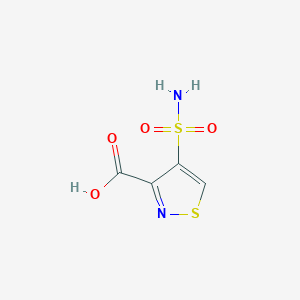 molecular formula C4H4N2O4S2 B13462469 4-Sulfamoyl-1,2-thiazole-3-carboxylic acid 