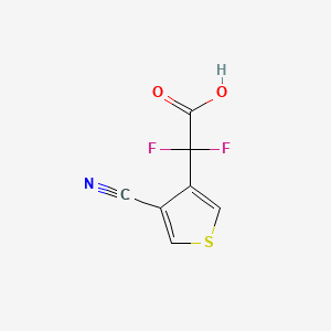 molecular formula C7H3F2NO2S B13462501 2-(4-Cyanothiophen-3-yl)-2,2-difluoroacetic acid 