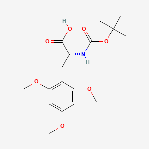 molecular formula C17H25NO7 B13462510 (2R)-2-{[(tert-butoxy)carbonyl]amino}-3-(2,4,6-trimethoxyphenyl)propanoic acid 