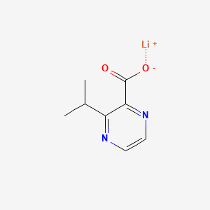 molecular formula C8H9LiN2O2 B13462516 Lithium(1+) 3-(propan-2-yl)pyrazine-2-carboxylate 