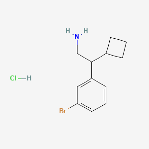 molecular formula C12H17BrClN B13462524 2-(3-Bromophenyl)-2-cyclobutylethan-1-amine hydrochloride 