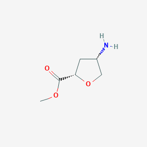 molecular formula C6H11NO3 B13462545 (2S,4S)-Methyl 4-aminotetrahydrofuran-2-carboxylate 