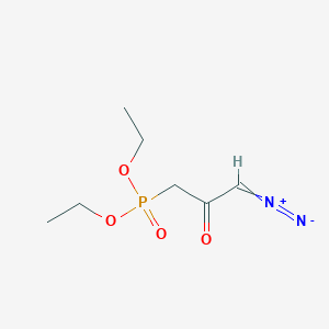 molecular formula C7H13N2O4P B13462575 1-Diazonio-3-(diethoxyphosphoryl)prop-1-en-2-olate CAS No. 113827-79-5