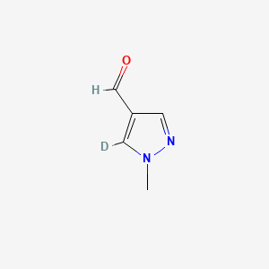 molecular formula C5H6N2O B13462579 1-methyl(5-2H)-1H-pyrazole-4-carbaldehyde 