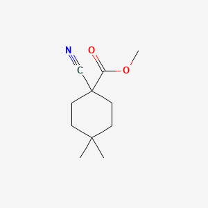 molecular formula C11H17NO2 B13462627 Methyl1-cyano-4,4-dimethylcyclohexane-1-carboxylate 