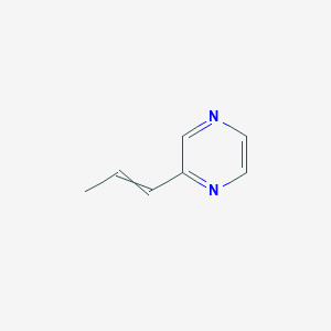molecular formula C7H10N2 B13462638 1-(Prop-1-en-1-yl)-1,2-dihydropyrazine CAS No. 34413-32-6