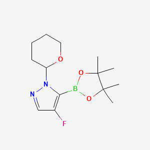 molecular formula C14H22BFN2O3 B13462650 4-Fluoro-1-(tetrahydro-2H-pyran-2-yl)-1H-pyrazole-5-boronic Acid Pinacol Ester 