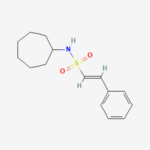 molecular formula C15H21NO2S B13462658 N-cycloheptyl-2-phenylethene-1-sulfonamide 