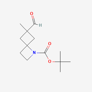 molecular formula C13H21NO3 B13462666 Tert-butyl (4s)-6-formyl-6-methyl-1-azaspiro[3.3]heptane-1-carboxylate 