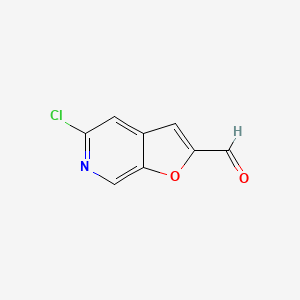molecular formula C8H4ClNO2 B13462690 5-Chlorofuro[2,3-c]pyridine-2-carbaldehyde 