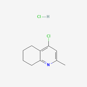 molecular formula C10H13Cl2N B13462703 4-Chloro-2-methyl-5,6,7,8-tetrahydroquinoline hydrochloride 