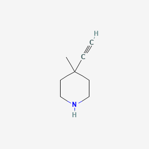 molecular formula C8H13N B13462714 4-Ethynyl-4-methylpiperidine 