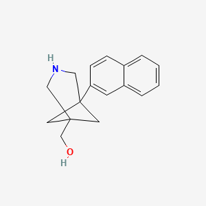 molecular formula C17H19NO B13462735 [5-(Naphthalen-2-yl)-3-azabicyclo[3.1.1]heptan-1-yl]methanol 