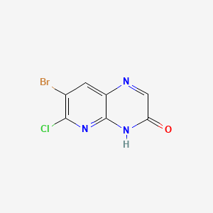 molecular formula C7H3BrClN3O B13462771 7-bromo-6-chloro-3H,4H-pyrido[2,3-b]pyrazin-3-one 