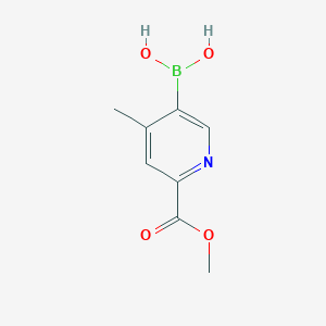 molecular formula C8H10BNO4 B13462776 (6-(Methoxycarbonyl)-4-methylpyridin-3-yl)boronic acid 