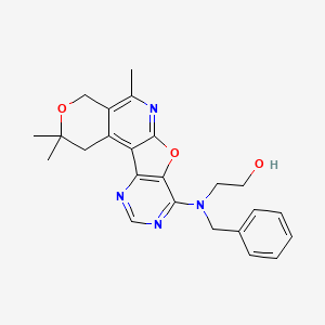 molecular formula C24H26N4O3 B13462781 2-[Benzyl({4,4,8-trimethyl-5,11-dioxa-9,14,16-triazatetracyclo[8.7.0.0^{2,7}.0^{12,17}]heptadeca-1(10),2(7),8,12(17),13,15-hexaen-13-yl})amino]ethan-1-ol CAS No. 896844-88-5