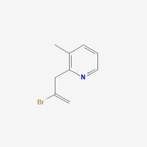 molecular formula C9H10BrN B1346280 2-Bromo-3-(3-methyl-2-pyridyl)-1-propene CAS No. 951886-92-3