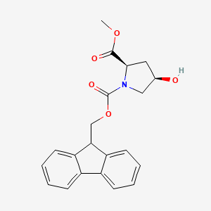 molecular formula C21H21NO5 B13462823 1-(9H-fluoren-9-yl)methyl 2-methyl (2R,4R)-4-hydroxypyrrolidine-1,2-dicarboxylate 