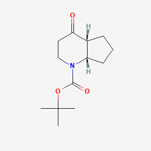 molecular formula C13H21NO3 B13462845 rac-tert-butyl (4aR,7aS)-4-oxo-octahydro-1H-cyclopenta[b]pyridine-1-carboxylate 