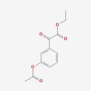 molecular formula C12H12O5 B1346287 Ethyl 3-acetoxybenzoylformate CAS No. 951887-82-4