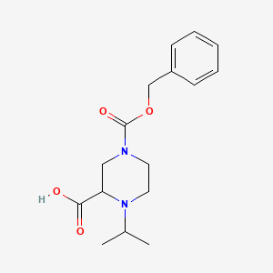 molecular formula C16H22N2O4 B13462875 4-(Benzyloxycarbonyl)-1-isopropylpiperazine-2-carboxylic acid 