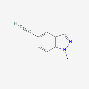 molecular formula C10H8N2 B13462878 5-ethynyl-1-methyl-1H-indazole 