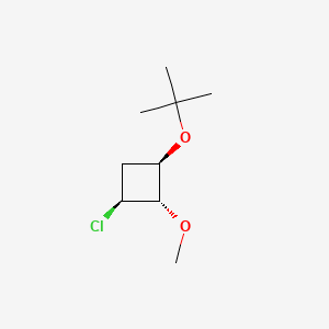 molecular formula C9H17ClO2 B13462915 rac-(1R,2S,3S)-1-(tert-butoxy)-3-chloro-2-methoxycyclobutane 