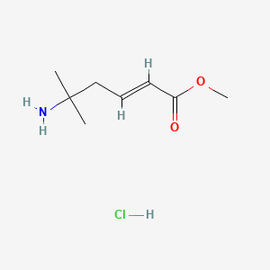 molecular formula C8H16ClNO2 B13462916 methyl (2E)-5-amino-5-methylhex-2-enoate hydrochloride 