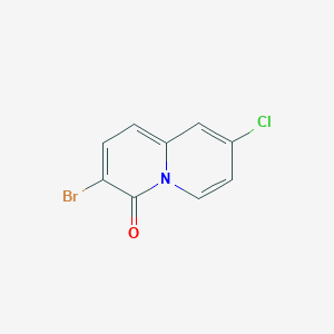 molecular formula C9H5BrClNO B13462936 3-bromo-8-chloro-4H-quinolizin-4-one CAS No. 1888905-63-2