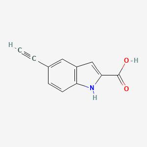 molecular formula C11H7NO2 B13462938 5-ethynyl-1H-indole-2-carboxylic acid 
