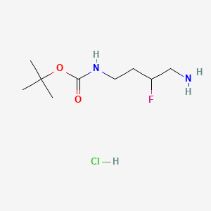 molecular formula C9H20ClFN2O2 B13462949 tert-butyl N-(4-amino-3-fluorobutyl)carbamate hydrochloride 