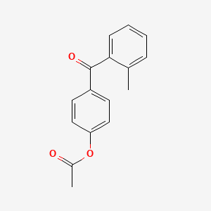 molecular formula C16H14O3 B1346296 4-Acetoxy-2'-methylbenzophenone CAS No. 52981-06-3