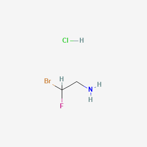 molecular formula C2H6BrClFN B13462961 2-Bromo-2-fluoroethan-1-amine hydrochloride CAS No. 2901085-44-5